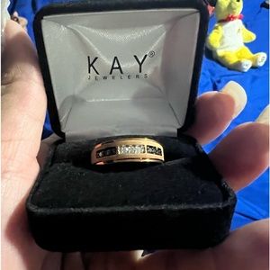 Man wedding band rose gold